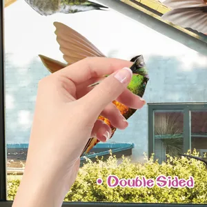 Adesivo per vetri statico colibri colorato bifacciale pellicola finestra anticolisione