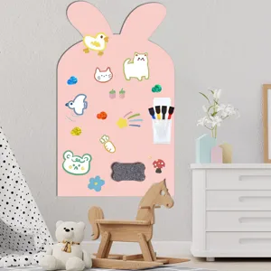 Niedlicher rosa Kaninchenohr Magnetische Whiteboard Wandaufkleber fuer Kinderzimmer