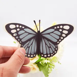 3D Holle Parel Papier Vlinder Muursticker Voor Bruiloft Huis Feest DIY Decoratie