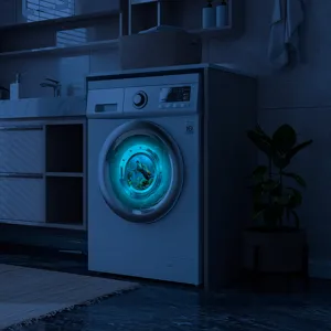 Luminous porthole marine animal wall sticker, glowing underwater turtle decor for home appliances.