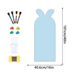 Kinder Kaninchen magnetische Whiteboard Wandaufkleber mit Stiften und Magneten 101cm