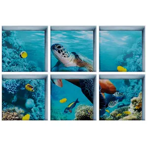 Anti slip bathtub stickers set 6pcs waterproof frosted bathroom floor safety decals.