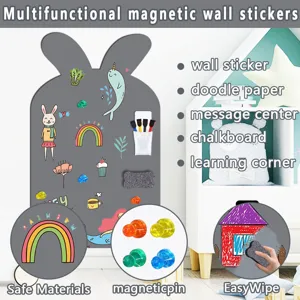 Multifunktionale magnetische Wandaufkleber Kindertafel zum Malen und kreativen Lernen.