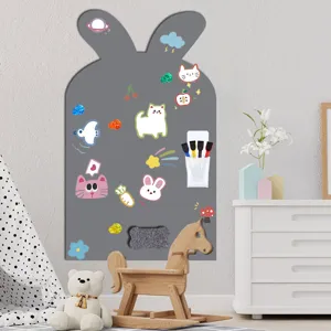 Süßer magnetischer Whiteboard-Aufkleber mit Hasenohren für Kinderzimmer Wanddekoration.