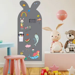 Kinder magnetische Wandtafel Aufkleber süßes Hasenohr Design für Kinderzimmer Dekor Details