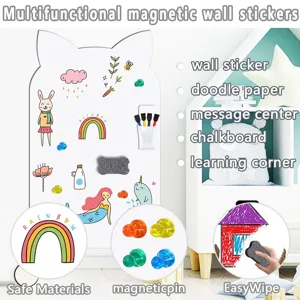 Detailansicht des multifunktionalen magnetischen Wandaufklebers mit Pins für das Kinderzimmer.