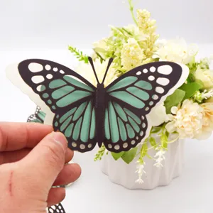 3D holle parelpapier vlinder muurstickers voor huisdecoratie, bruiloft en feestdecoratie.