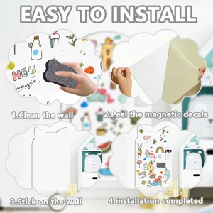 Magnetische Whiteboard Wandaufkleber für Kinderzimmer, einfache Installation Aufkleber.
