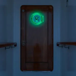 Glow in the dark porthole dolphin wall sticker luminous marine animal door decor sticker