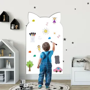 Magnetische Whiteboard Wandaufkleber Kinderzimmer Suesse Katzenohren Schreibtafel