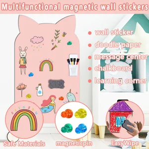 Multifunktionale magnetische Wandaufkleber mit niedlichen Motiven für das Kinderzimmer und zum Malen.