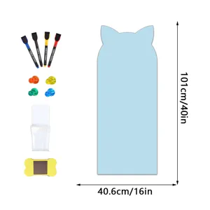 Katzenohr magnetischer Whiteboard Aufkleber Set mit Stiften und Maße 101x40.6 cm.