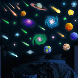 Leuchtende Weltraum Wandaufkleber Sterne und Galaxien fur Kinderzimmer Dekoration Nacht.