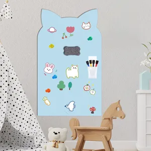Kinderzimmer magnetische Whiteboard Wandaufkleber süße Katzen Form DIY Memo Tafel