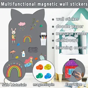 Multifunktionale magnetische Wandaufkleber für Kinderzimmer, Memoboard und Maltafel.