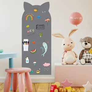 Magnetische Whiteboard Wandaufkleber mit süßer Katzenohrenform für Kinderzimmer Dekor.