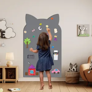 Kinder magnetische Schultafel Wandaufkleber Katzenohr Design kreative Graffiti Wandtafel Dekoration