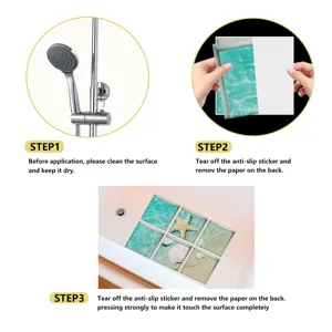 Anti-slip bathtub stickers ocean style waterproof shower safety strips for bathroom floor.