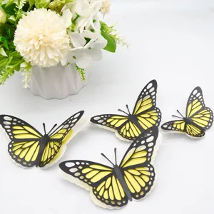 3D holle parel papier vlinder muurstickers huis decoratie feest bruiloft DIY ambacht 12st