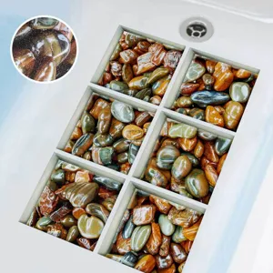 Waterproof pebble bathtub anti slip stickers frosted shower treads for bathroom safety use detail view