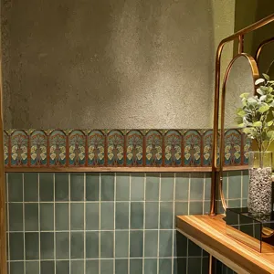 Adesivo per piastrelle art nouveau retro per cucina bagno decorazione murale autoadesivo