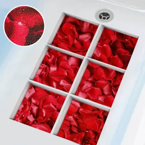 Frosted rose petal bathroom anti slip bathtub stickers safety non slip safety shower mats