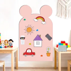 Rosa Bär magnetische Wandaufkleber für Kinderzimmer, abziehbare Tafelaufkleber zum Lernen spielen.