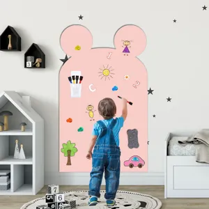 Kinder magnetische Whiteboard Wandaufkleber für Kinderzimmer, abziehbar und trocken abwischbar.