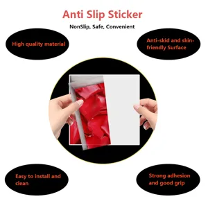 Anti slip sticker detail showing high quality material, strong adhesion and easy use.