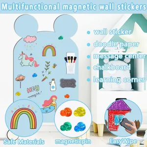 Detailansicht des multifunktionalen magnetischen Wandaufklebers mit niedlichen Motiven.