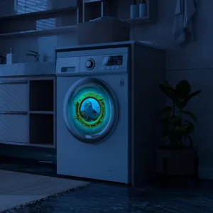 Luminous porthole dolphin sticker for washing machine fridge home decor removable waterproof vinyl