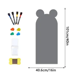 Kinder magnetische Whiteboard Wandaufkleber Set mit Markern und Magneten 101cm