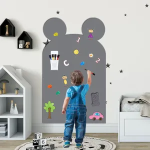 Kinder magnetische Wandtafel Wandaufkleber, niedliches Mausohr Design, abwischbare Maltafel Zimmer.