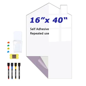 Hausform magnetische Whiteboard Aufkleber 16x40 selbstklebend wiederverwendbare Schreibtafel.