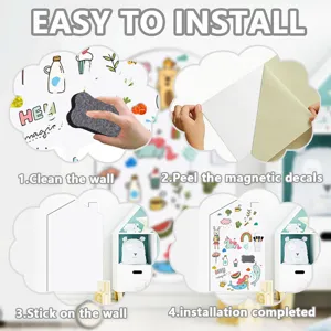Magnetische Whiteboard Wandaufkleber Kinderzimmer Süße Cartoon DIY Aufkleber Deko