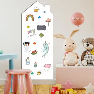 Magnetische Whiteboard Wandaufkleber Detail im Kinderzimmer mit niedlichen Motiven Szene.