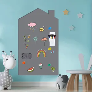 Kinder magnetische Wandtafel Haus Form selbstklebende Memo Pinnwand fur Kinder