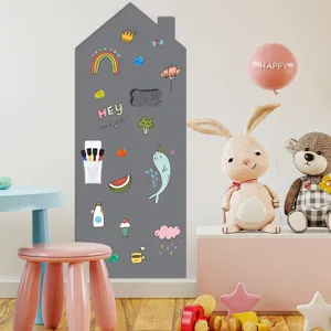 Kinder Magnettafel Aufkleber Detailansicht, süße Hausform Wandtattoo für Kinderzimmer Dekoration.