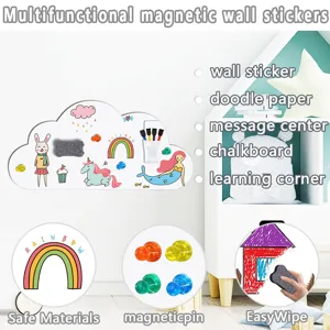 Multifunktionale magnetische Wandaufkleber und Tafel für Kinderzimmerdekoration lernen.