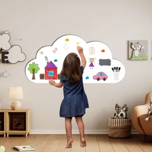 Kinder magnetische Whiteboard Aufkleber Detailansicht, süße Wolke Wandtattoo für Kinderzimmer.