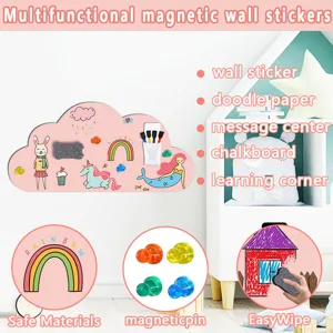 Multifunktionale magnetische Wandaufkleber für Kinderzimmer, Maltafel und Lernbereich.