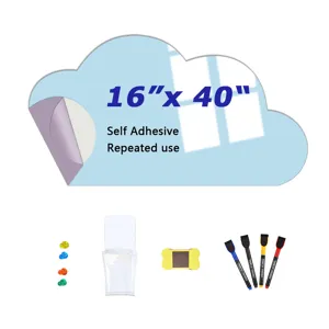 Magnetische Wolken-Tafelsticker mit Markern und Zubehör für Kinderzimmer Wanddeko.