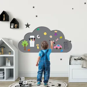 Magnetische Wolken-Tafelwandaufkleber für Kinderzimmer zum Malen, Lernen und Dekorieren.