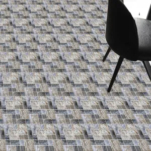 Detailansicht des 3D Mosaikfliesenaufklebers mit realistischer Textur fuer moderne Boeden.