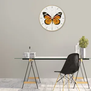 Orologio da parete a farfalla moderno in acrilico, elegante decorazione per soggiorno.
