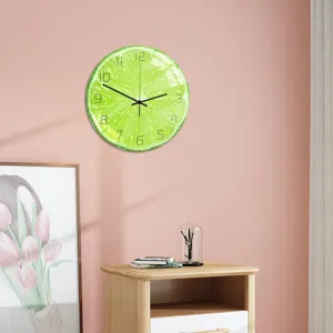 Creative Lime Slice Acrylic Wall Clock Silent Sweep Movement Modern Round Clock For Living Room Bedroom Home Decor