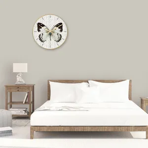 Kreative Schmetterling Wanduhr mit leiser Uhrwerk für modernes Schlafzimmer und Wohnzimmer.