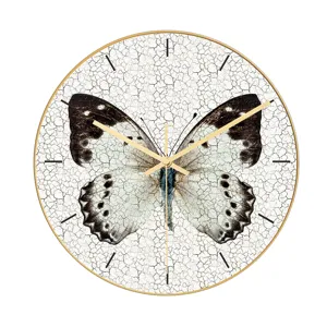 Kreative Schmetterling Wanduhr Acryl UV Gedruckt Leise Bewegung Modernes Design Dekoratives Hängendes Für Wohnzimmer Zuhause