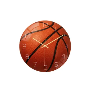 Modern basketball wall clock acrylic silent movement home bedroom living room decor