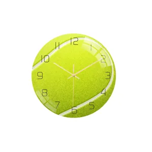 Orologio da parete tennis, orologio silenzioso acrilico per camera da letto design palla